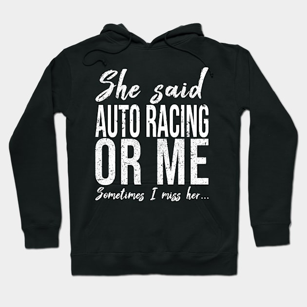 Auto Racing funny sports gift Hoodie by Bestseller